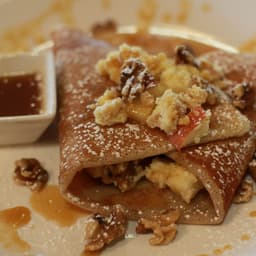 Walnut Apple Cheesecake Crepe