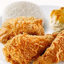 3Pc Chickenjoy W/ Biscuit + 2 Sides and Drink
